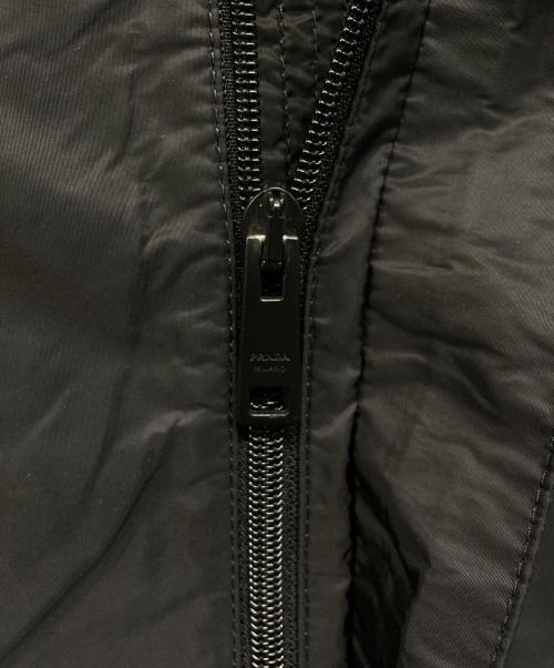 PRADA（プラダ）PRADA (プラダ) ラバーロゴナイロンジャケット ブラック サイズ:48の古着・服飾アイテム