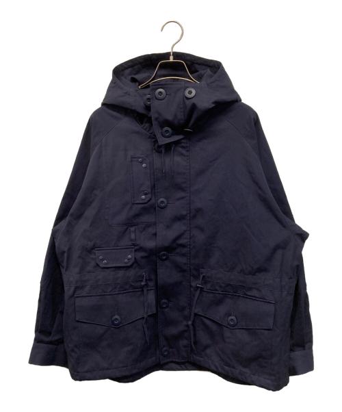 griffin hartland（グリフィン ハートランド）griffin hartland (グリフィン ハートランド) ゆーみん&きうてぃ ROYAL NAVY VENTILE SMOCK PARKA ロイヤルネイビー ベンタイルスモック ネイビー サイズ:Lの古着・服飾アイテム