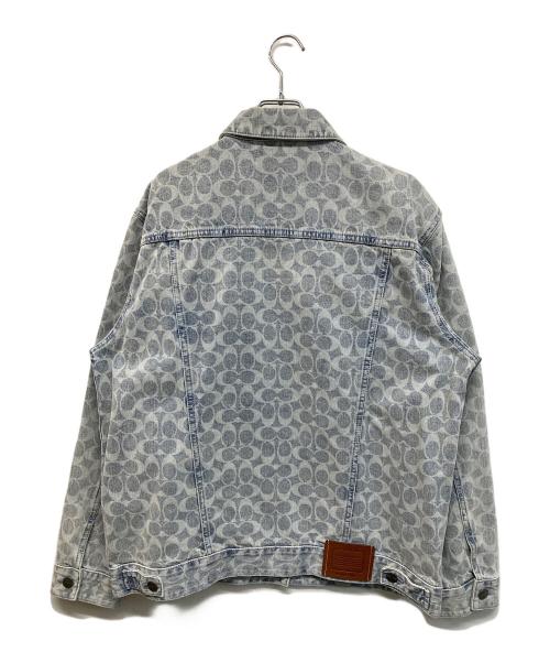 COACH（コーチ）COACH (コーチ) シグネチャー デニム ジャケット ブルーグレー サイズ:Lの古着・服飾アイテム