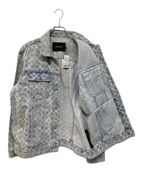 COACH（コーチ）COACH (コーチ) シグネチャー デニム ジャケット ブルーグレー サイズ:Lの古着・服飾アイテム