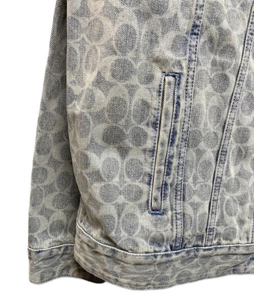 COACH（コーチ）COACH (コーチ) シグネチャー デニム ジャケット ブルーグレー サイズ:Lの古着・服飾アイテム