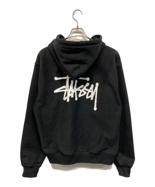 stussy（ステューシー）stussy (ステューシー) ストックロゴジップパーカー 両プリント ブラック サイズ:Lの古着・服飾アイテム