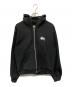 stussy（ステューシー）の古着「ストックロゴジップパーカー 両プリント」｜ブラック
