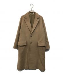 AURALEE（オーラリー）の古着「CASHMERE WOOL MOSSER CHESTERFIELD COAT　カシミアウールモッサチェスターコート」｜ベージュ