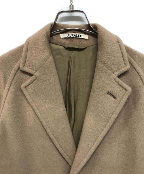 AURALEE（オーラリー）AURALEE (オーラリー) CASHMERE WOOL MOSSER CHESTERFIELD COAT　カシミアウールモッサチェスターコート ベージュ サイズ:SIZE 1の古着・服飾アイテム