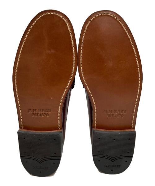 G.H.BASS（ジーエイチバス）G.H.BASS (ジーエイチバス) SMOKE PAPRIKA(スモーク・パプリカ)コインローファー ホワイト×ボルドー サイズ:UK8.5の古着・服飾アイテム