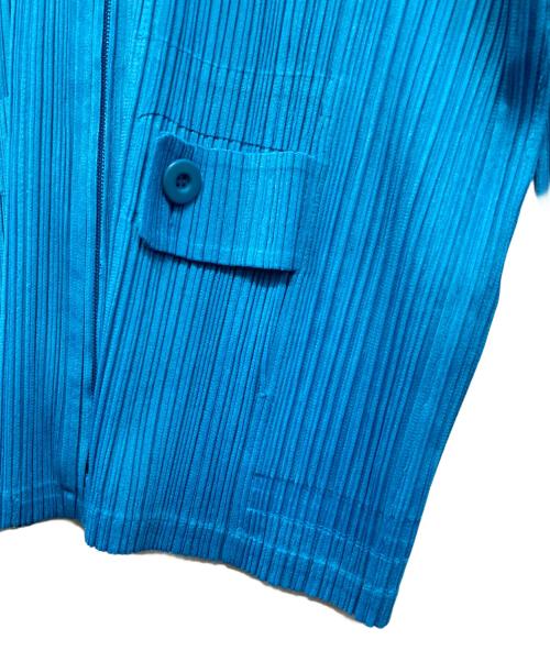 PLEATS PLEASE（プリーツプリーズ）PLEATS PLEASE (プリーツプリーズ) プリーツジャケット ブルー サイズ:3の古着・服飾アイテム