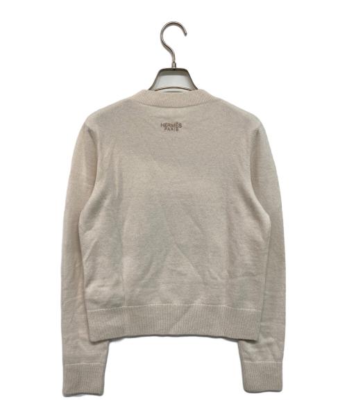HERMES（エルメス）HERMES (エルメス) レ・タンブールモチーフブランポロニット アイボリー サイズ:36の古着・服飾アイテム