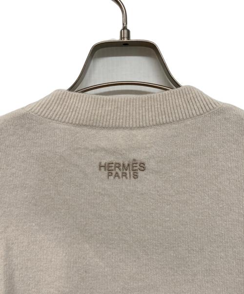 HERMES（エルメス）HERMES (エルメス) レ・タンブールモチーフブランポロニット アイボリー サイズ:36の古着・服飾アイテム
