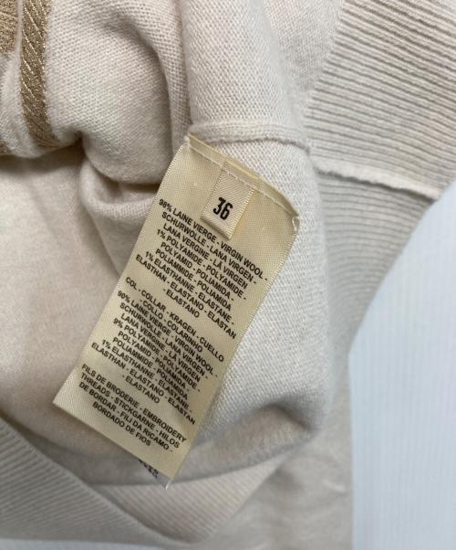 HERMES（エルメス）HERMES (エルメス) レ・タンブールモチーフブランポロニット アイボリー サイズ:36の古着・服飾アイテム