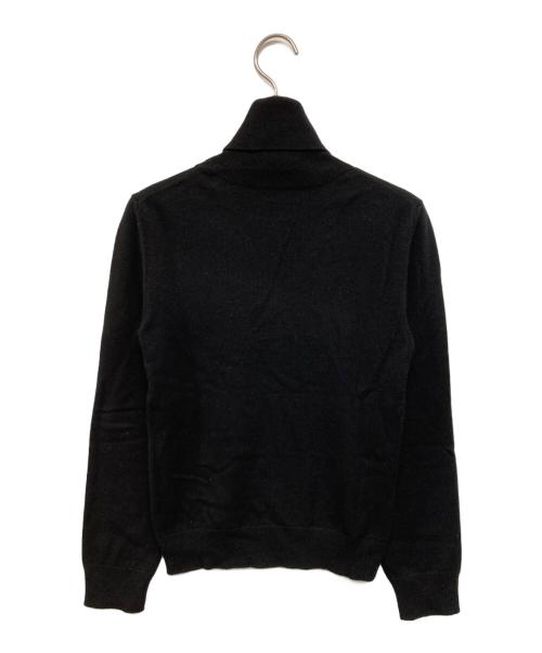 CELINE（セリーヌ）CELINE (セリーヌ) トリオンフ刺繍リブタートルネックニット ブラック サイズ:Sの古着・服飾アイテム
