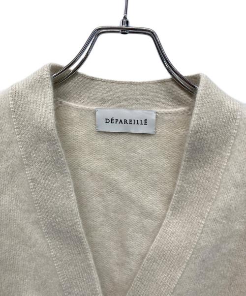 DEPAREILLE（デパリエ）DEPAREILLE (デパリエ) ヤクニットカーディガン アイボリー サイズ:SIZE 38の古着・服飾アイテム