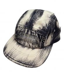 SUPREME（シュプリーム）の古着「24SS Bleached Chino Camp Cap(ブリーチド・チノ・キャンプ・キャップ)」｜アイボリー×ブラック