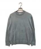 ATONエイトン）の古着「BABY ALPACA LINEN | CREWNECK SWEATER(ベビー アルパカ リネン | クルーネック セーター)」｜ブルー