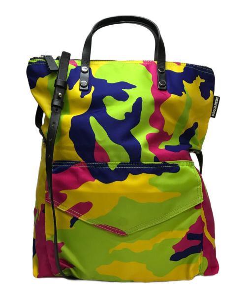 DSQUARED2（ディースクエアード）DSQUARED2 (ディースクエアード) カモフラ柄ナイロントートバッグ マルチカラーの古着・服飾アイテム