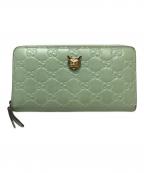 GUCCIグッチ）の古着「GGシマロングウォレット」｜ミント