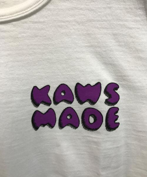 HUMAN MADE（ヒューマンメイド）HUMAN MADE (ヒューマンメイド) KAWS (カウズ) 25AW KAWS MADE GRAPHIC T-SHIRT #3 ホワイト×パープル サイズ:XLの古着・服飾アイテム