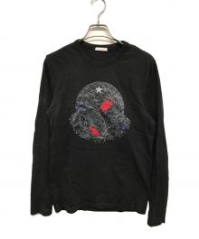 MONCLER（モンクレール）の古着「星座刺繍ロゴカットソー 長袖 ロゴ ロンT」｜ブラック