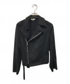 BLACK COMME des GARCONSブラックコムデギャルソン）の古着「ウールライダースジャケット」｜ブラック