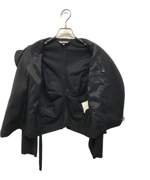 BLACK COMME des GARCONS（ブラックコムデギャルソン）BLACK COMME des GARCONS (ブラックコムデギャルソン) ウールライダースジャケット ブラック サイズ:SIZE XSの古着・服飾アイテム