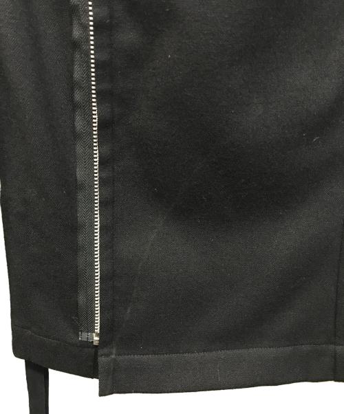 BLACK COMME des GARCONS（ブラックコムデギャルソン）BLACK COMME des GARCONS (ブラックコムデギャルソン) ウールライダースジャケット ブラック サイズ:SIZE XSの古着・服飾アイテム