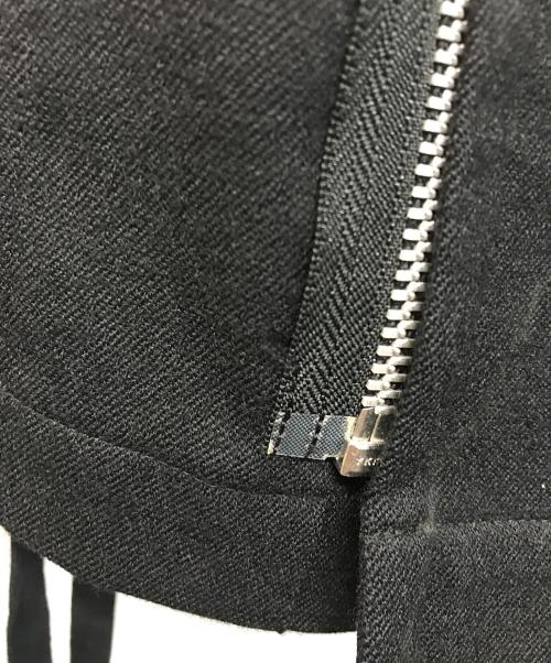 BLACK COMME des GARCONS（ブラックコムデギャルソン）BLACK COMME des GARCONS (ブラックコムデギャルソン) ウールライダースジャケット ブラック サイズ:SIZE XSの古着・服飾アイテム
