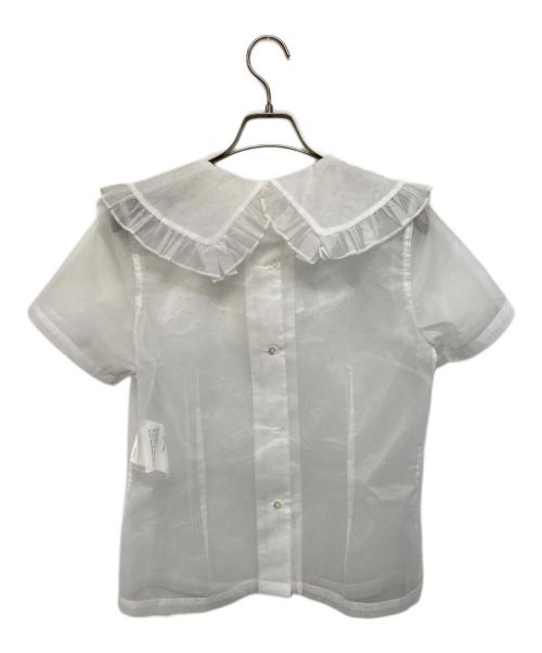 COMME des GARCONS GIRL（コムデギャルソンガール）COMME des GARCONS GIRL (コムデギャルソンガール) ruffled sheer shirt(ッフルド・シアー・シャツ) ホワイト サイズ:Sの古着・服飾アイテム