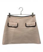 MIU MIUミュウミュウ）の古着「パールボタンミニスカート」｜ピンク