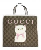 GUCCIグッチ）の古着「〔チルドレンズ〕GG プリント トートバッグ」｜ブラウン