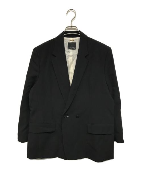 Conte（コンテ）conte (コンテ) ダブル テーラード ジャケット ブラック サイズ:FREEの古着・服飾アイテム