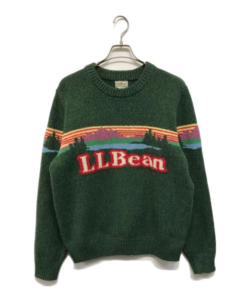 L.L.Bean（エルエルビーン）L.L.Bean (エルエルビーン) ウールロゴニット グリーン サイズ:XLの古着・服飾アイテム