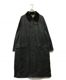 Barbour（バブアー）の古着「【OS WAX BURGHLEY】オーバーサイズ ワックス バーレー ワックス コットン ロング コート」｜カーキ