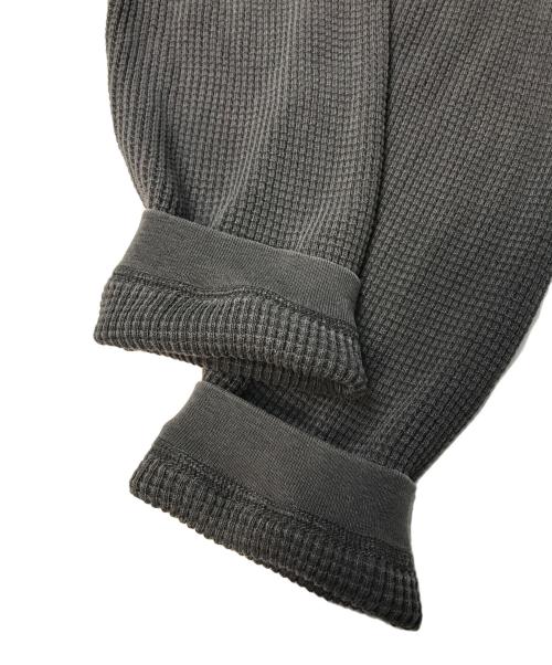 stussy（ステューシー）stussy (ステューシー) Raglan Thermal L/S Crew Washed グレー サイズ:Lの古着・服飾アイテム