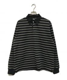 stussy（ステューシー）の古着「ラグビーシャツ」｜ブラック×ホワイト