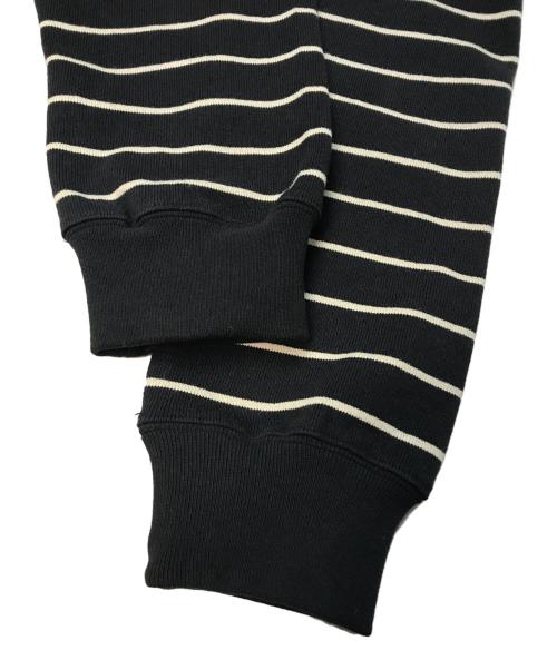 stussy（ステューシー）stussy (ステューシー) ラグビーシャツ ブラック×ホワイト サイズ:Ｍの古着・服飾アイテム