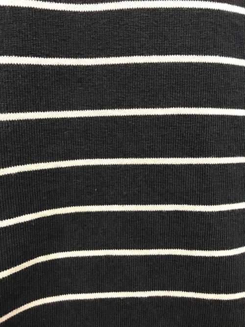 stussy（ステューシー）stussy (ステューシー) ラグビーシャツ ブラック×ホワイト サイズ:Ｍの古着・服飾アイテム