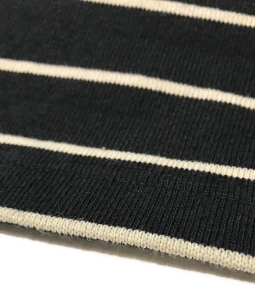 stussy（ステューシー）stussy (ステューシー) ラグビーシャツ ブラック×ホワイト サイズ:Ｍの古着・服飾アイテム