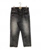 stussyステューシー）の古着「ヴィンテージ加工デニムパンツ」｜グレー