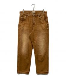 stussy（ステューシー）の古着「BIG OL' JEAN DENIM デニムパンツ（ラグラン・ビッグ・オール・ジーン・デニム）」｜ブラウン