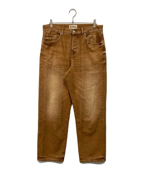 stussy（ステューシー）stussy　 (ステューシー) BIG OL' JEAN DENIM デニムパンツ（ラグラン・ビッグ・オール・ジーン・デニム） ブラウン サイズ:81cm (W32)の古着・服飾アイテム