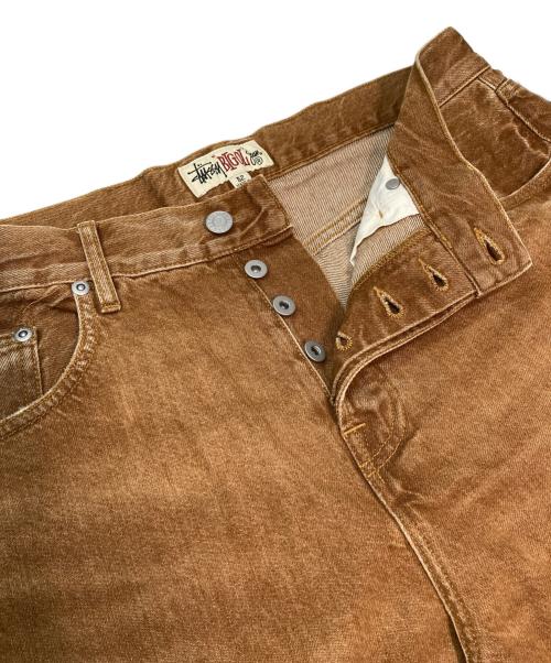 stussy（ステューシー）stussy　 (ステューシー) BIG OL' JEAN DENIM デニムパンツ（ラグラン・ビッグ・オール・ジーン・デニム） ブラウン サイズ:81cm (W32)の古着・服飾アイテム