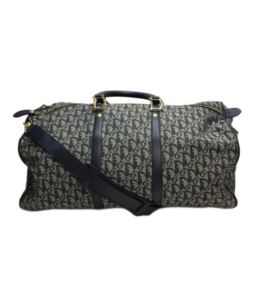 Christian Dior（クリスチャン ディオール）Christian Dior (クリスチャン ディオール) トロッター柄ボストンバッグ ネイビー×グレーの古着・服飾アイテム