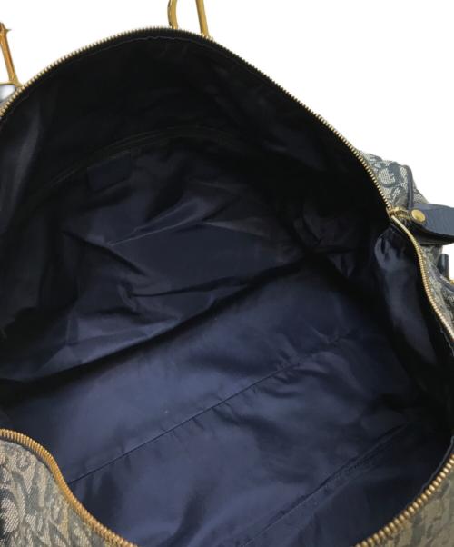 Christian Dior（クリスチャン ディオール）Christian Dior (クリスチャン ディオール) トロッター柄ボストンバッグ ネイビー×グレーの古着・服飾アイテム