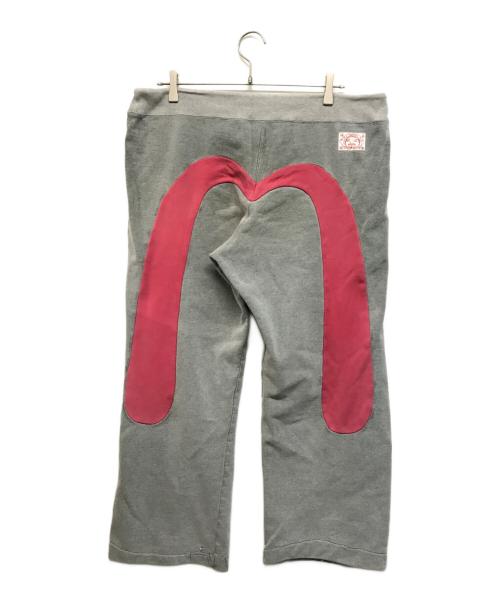 EVISU（エヴィス）EVISU (エヴィス) スウェットパンツ グレー×ピンク サイズ:SIZE 42の古着・服飾アイテム