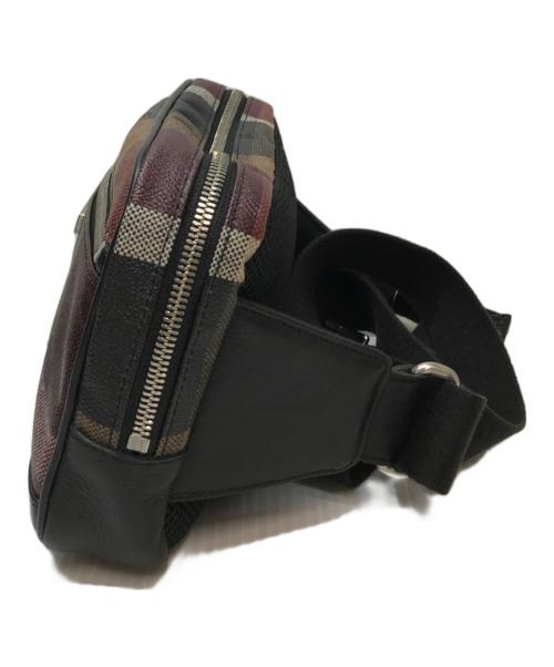 BLACK LABEL CRESTBRIDGE（ブラックレーベル クレストブリッジ）BLACK LABEL CRESTBRIDGE (ブラックレーベル クレストブリッジ) チェックボディバッグ ブラウンの古着・服飾アイテム