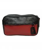 COACHコーチ）の古着「ボディバッグ」｜ブラック×レッド