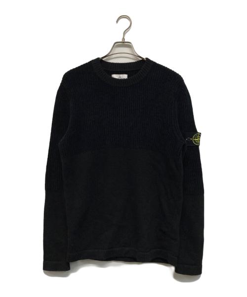 STONE ISLAND（ストーンアイランド）STONE ISLAND (ストーンアイランド) KNIT CREWNECK  ブラック サイズ:Mの古着・服飾アイテム