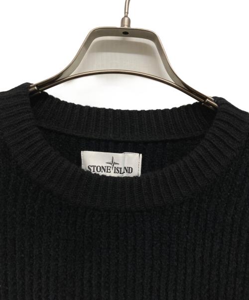 STONE ISLAND（ストーンアイランド）STONE ISLAND (ストーンアイランド) KNIT CREWNECK  ブラック サイズ:Mの古着・服飾アイテム