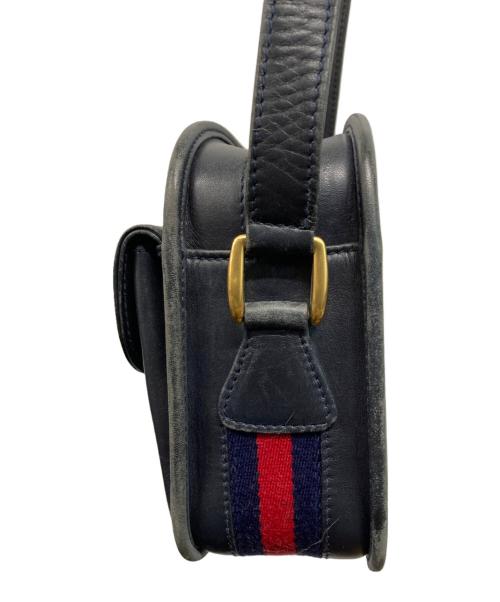 GUCCI（グッチ）GUCCI (グッチ) シェリーラインショルダーバッグ ネイビーの古着・服飾アイテム