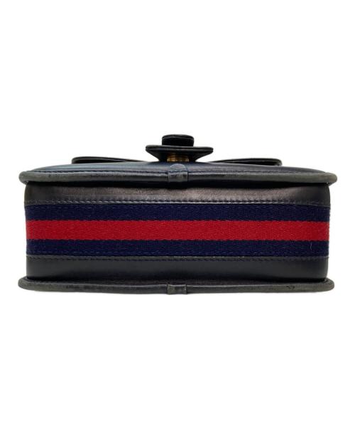 GUCCI（グッチ）GUCCI (グッチ) シェリーラインショルダーバッグ ネイビーの古着・服飾アイテム